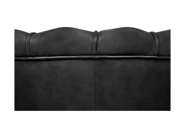 Низкое кресло ракушка Pearl Black V2 на черных ножках