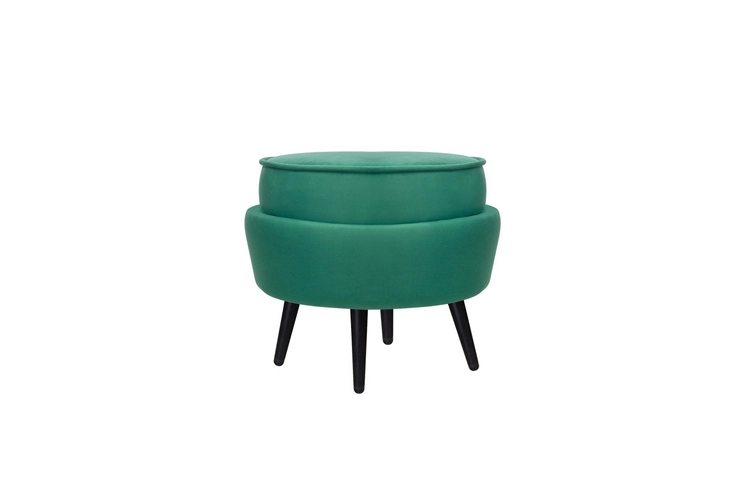 Пуф Pearl Adorn Green V2 на черных ножках