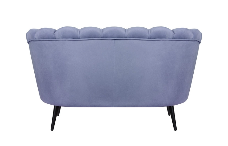 Диван ракушка Pearl Double Blue на черных ножках