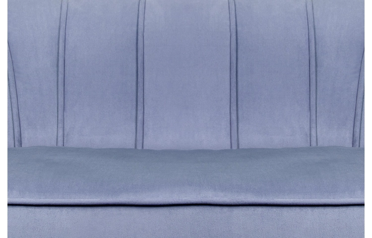Диван ракушка Pearl Double Blue на черных ножках