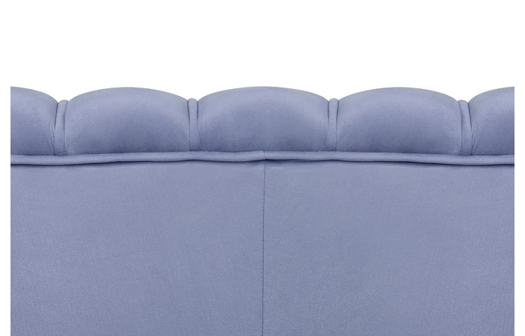 Диван ракушка Pearl Double Blue на черных ножках