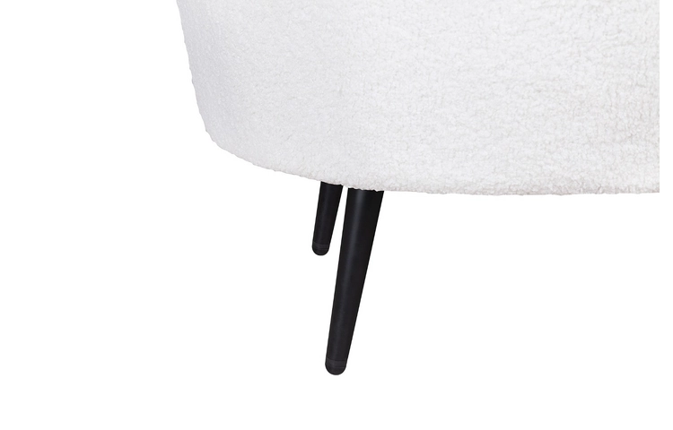 Двухместный диван Pearl Double Boucle на черных ножках