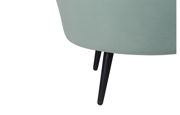 Диван ракушка Pearl Double Green на черных ножках