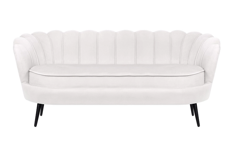 Диван ракушка Pearl Triple Beige на черных ножках