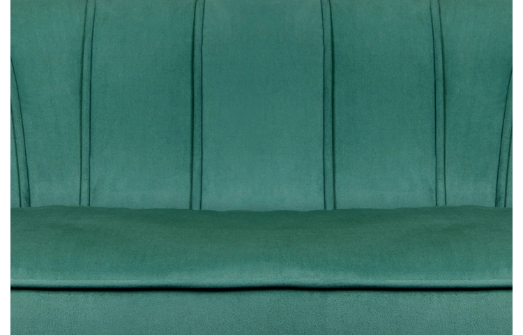 Диван ракушка для гостиниц Pearl Triple Green V2 на черных ножках