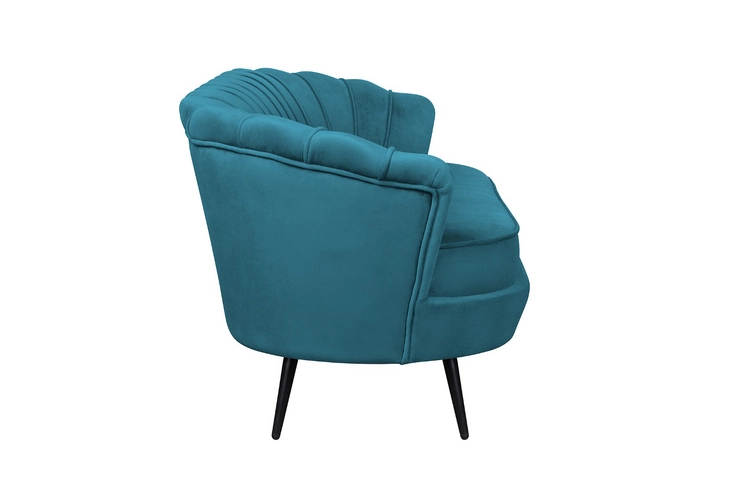 Диван для гостиниц Pearl Triple Marine Velvet на черных ножках