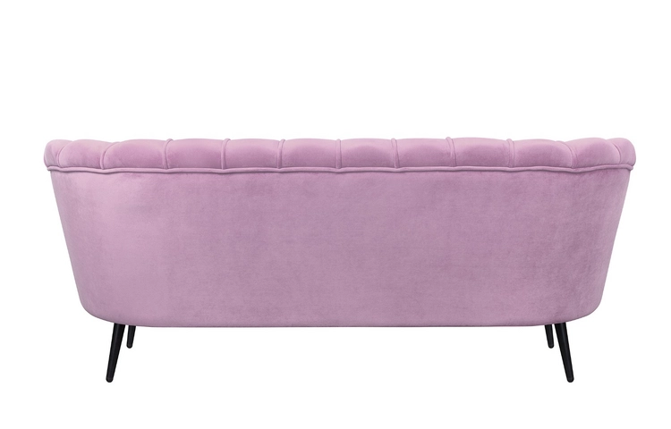 Диван ракушка Pearl Triple Pink на черных ножках