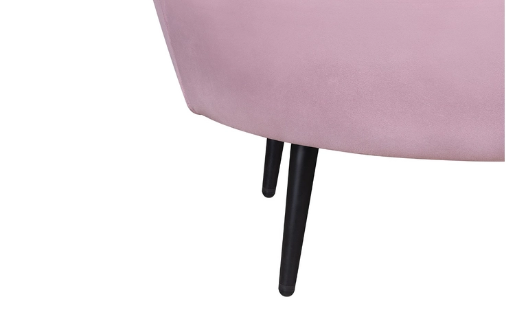 Диван ракушка Pearl Triple Pink на черных ножках