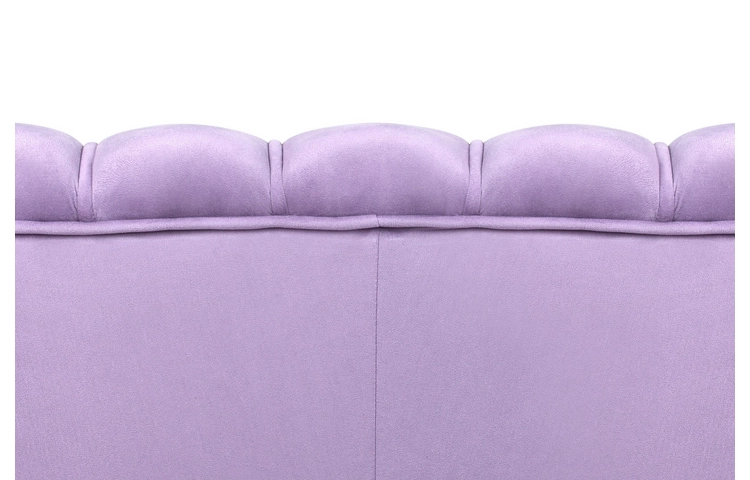 Диван ракушка для гостиниц Pearl Triple Purple на черных ножках