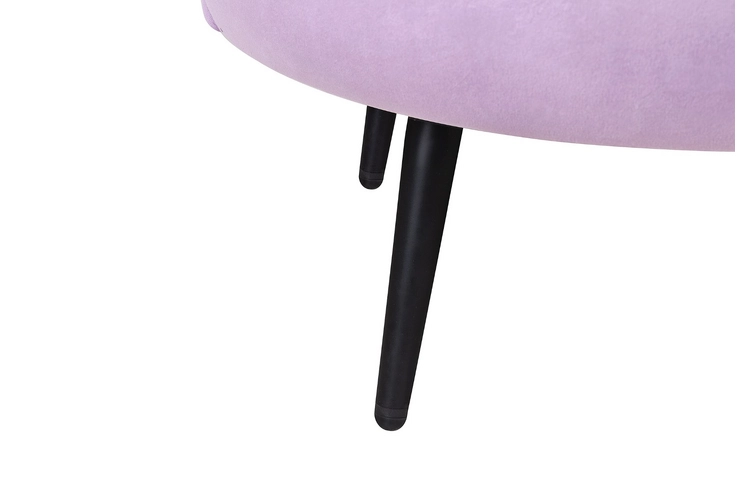 Диван ракушка для гостиниц Pearl Triple Purple на черных ножках