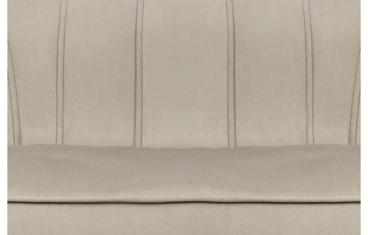 Диван ракушка для гостиниц Pearl Triple Taupe на черных ножках