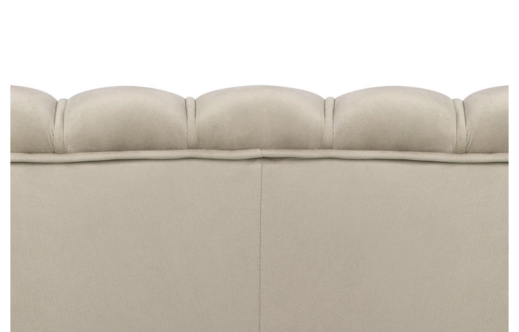 Диван ракушка для гостиниц Pearl Triple Taupe на черных ножках