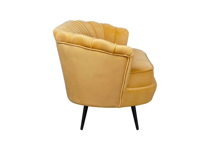 Дизайнерский диван Pearl Triple Yellow на черных ножках
