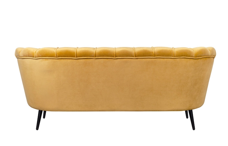 Дизайнерский диван Pearl Triple Yellow на черных ножках
