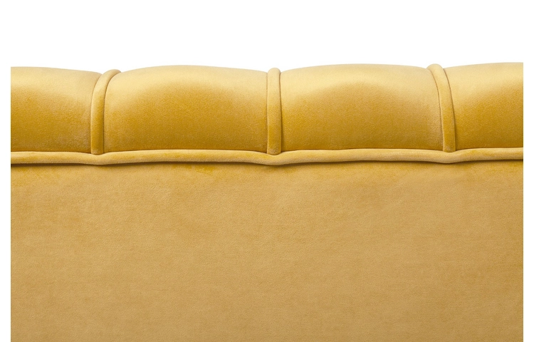 Дизайнерский диван Pearl Triple Yellow на черных ножках