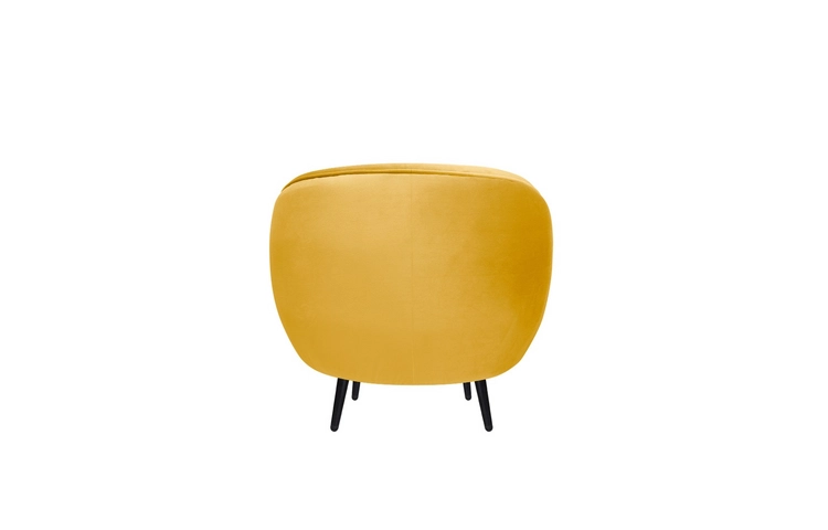 Мягкое кресло Small Benee Yellow на черных ножках