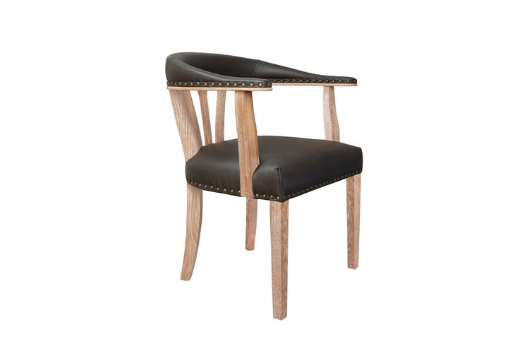 Стул в стиле ретро Tanner Genuine Brown Leather
