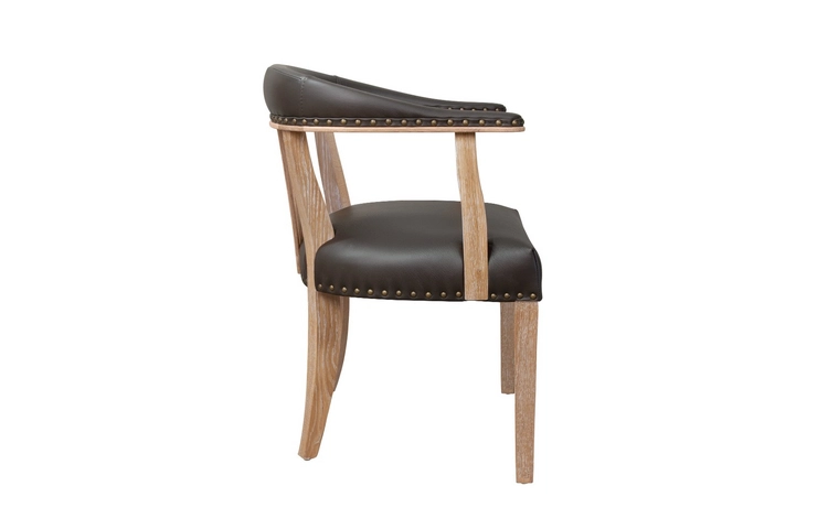 Стул в стиле ретро Tanner Genuine Brown Leather