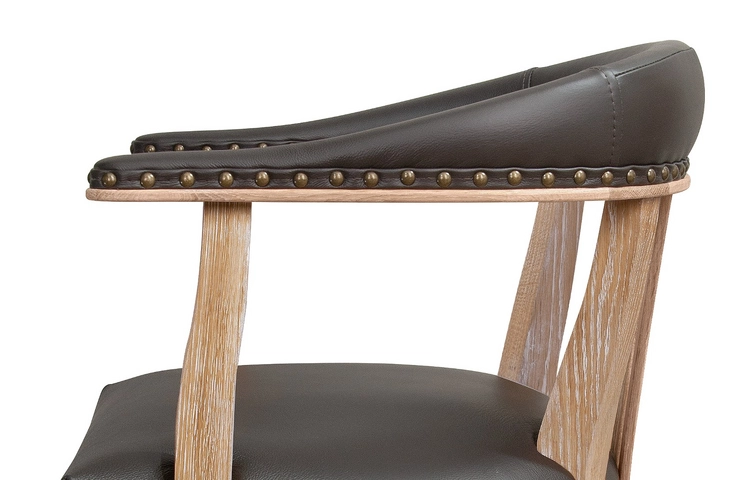 Стул в стиле ретро Tanner Genuine Brown Leather