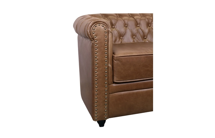 Кожаный диван лофт Karo Brown leather 2S