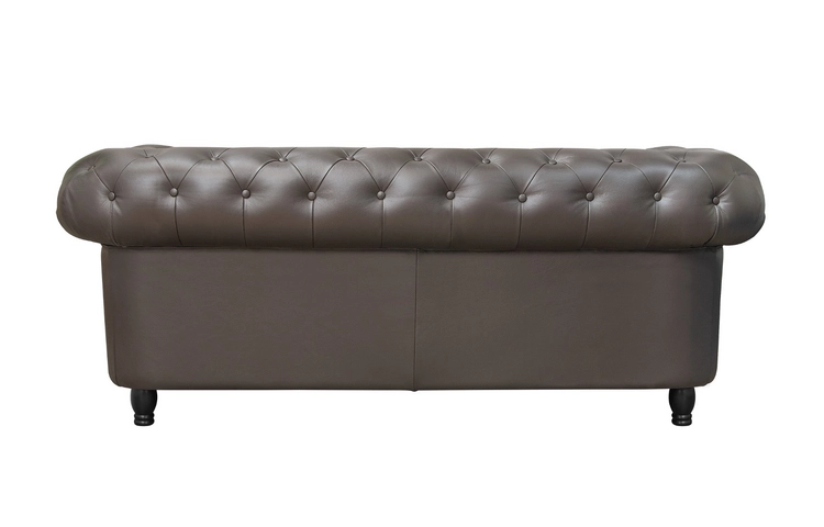 Диван из коричневой кожи Chesterfield Brown Leather 2S