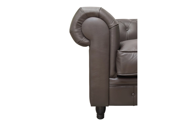 Диван из коричневой кожи Chesterfield Brown Leather 2S