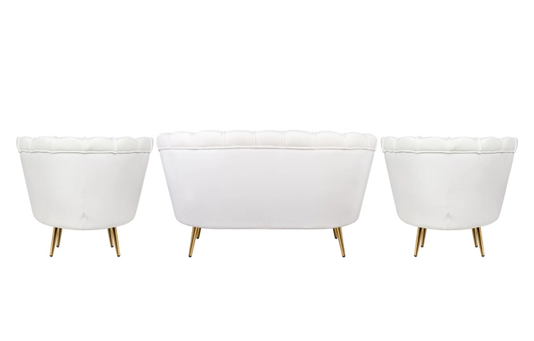Комплект кресел и дивана ракушка Pearl Double Beige