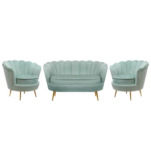 Комплект кресел и дивана ракушка Pearl Double Green