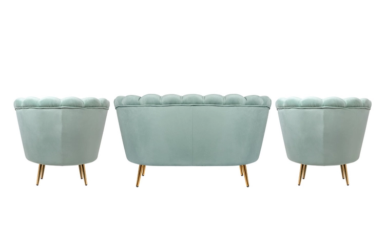Комплект кресел и дивана ракушка Pearl Double Green