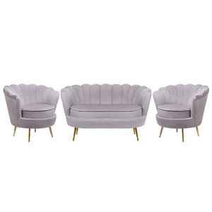 Комплект кресел и дивана ракушка Pearl Double Grey