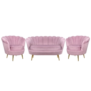 Комплект кресел и дивана ракушка Pearl Double Pink