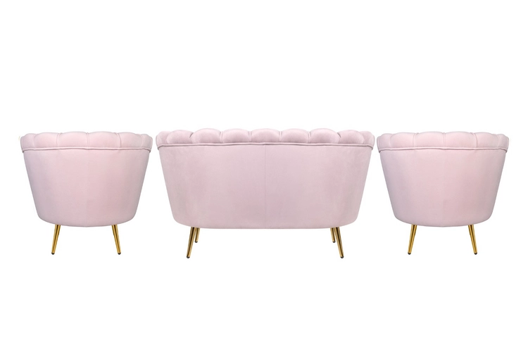 Комплект кресел и дивана ракушка Pearl Double Pink V2