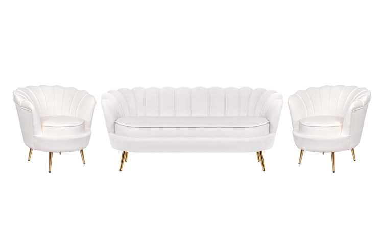 Комплект кресел и дивана ракушка Pearl Triple Beige