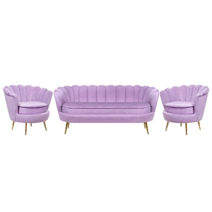 Комплект кресел и дивана ракушка Pearl Triple Purple