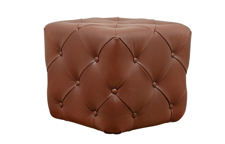Дизайнерский пуф Amrit Light Brown Leather