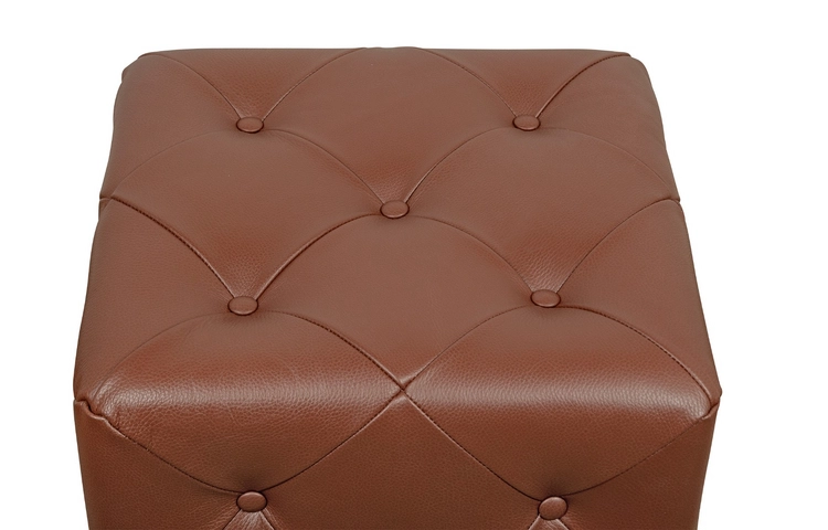 Дизайнерский пуф Amrit Light Brown Leather
