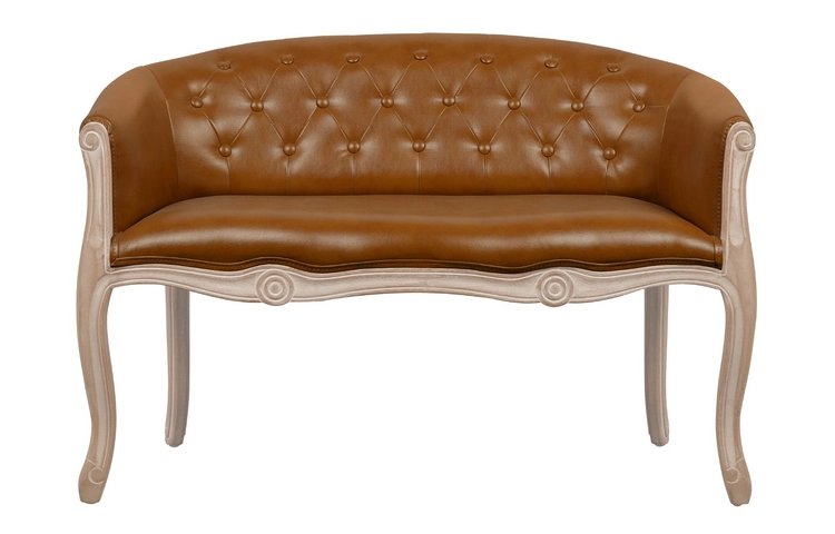Двухместный дизайнерский диван Kandy Double Brown