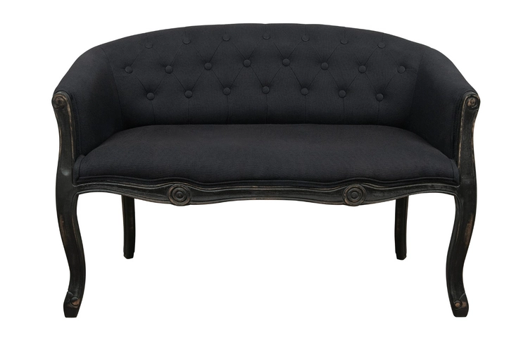 Двухместный дизайнерский диван Kandy Double Black Old