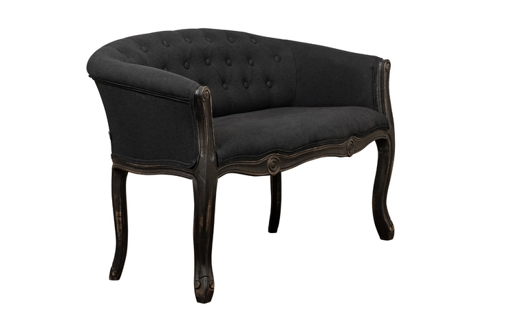 Двухместный дизайнерский диван Kandy Double Black Old