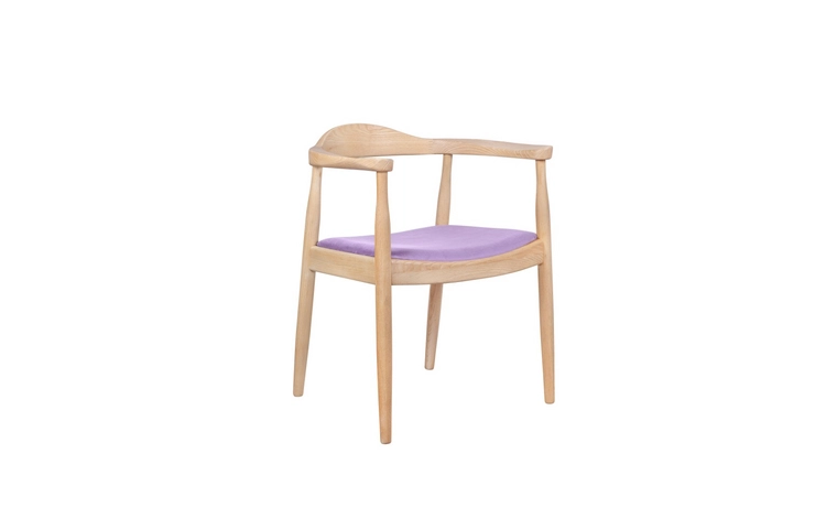 Венский мягкий стул с подлокотниками Carlo Purple V3
