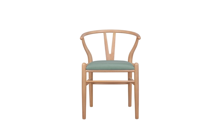 Стул ретро Wishbone Green