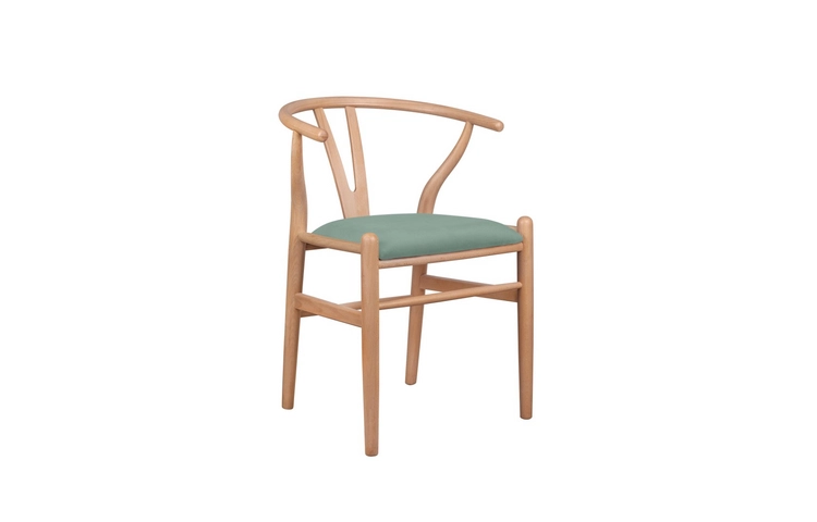 Стул ретро Wishbone Green