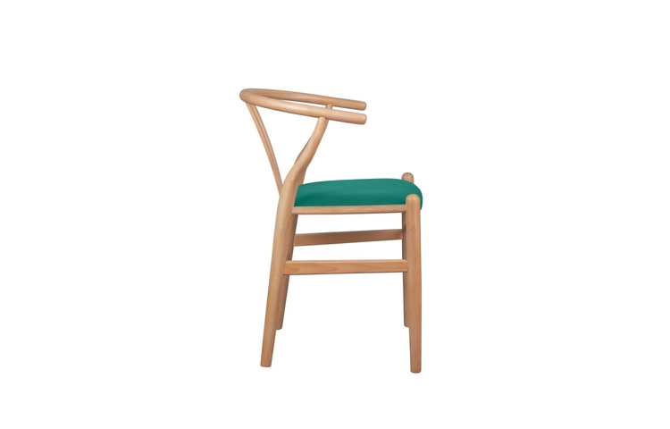 Стул ретро Wishbone Green V2