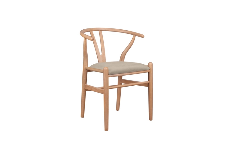 Стул ретро Wishbone Taupe